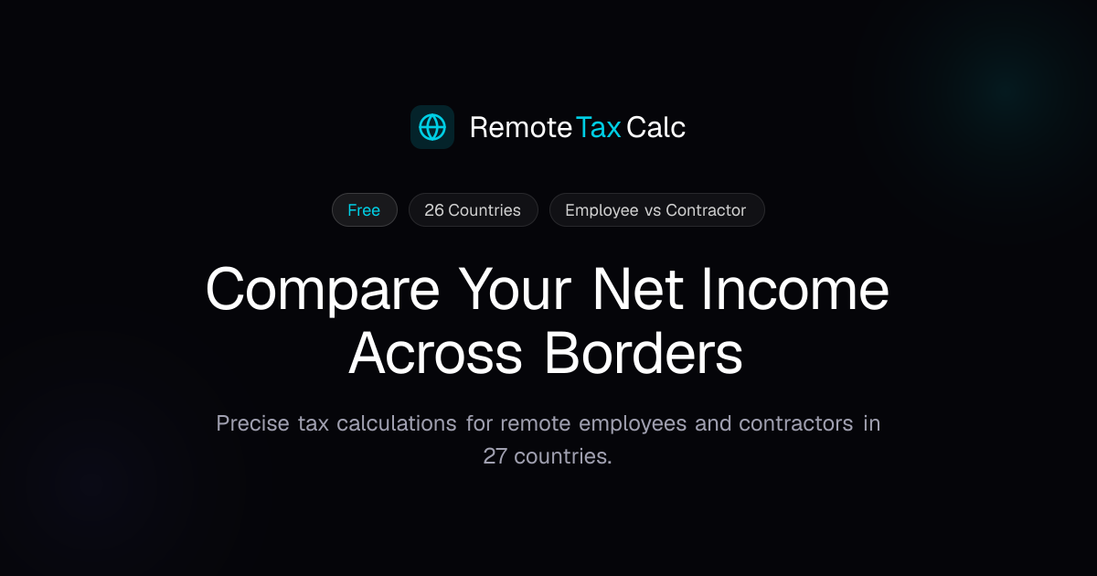 Income Tax Rates by Country 2026 — Reference Tables | RemoteTaxCalc